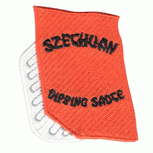 Szechuan Dipping Sauce Embroidered Iron on Patch 