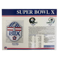 1976 NFL Super Bowl X Logo Willabee & Ward Patch (Dallas Cowboys vs. Pittsburgh Steelers) 