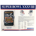 2004 NFL Super Bowl XXXVIII Logo Willabee & Ward Patch (Carolina Panthers vs. New England Patriots) 