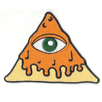 Seeing Eye Pyramid With Nacho Cheese Logo Iron On Patch 