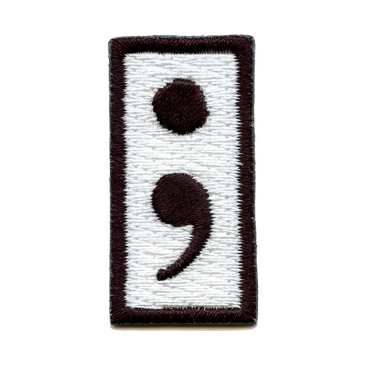 Semi Colon Movement Suicide Prevention Symbol Embroidered Iron On Patch 