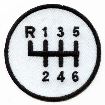 Car Manual Transmission Gearbox Logo Iron On Embroidered Patch 