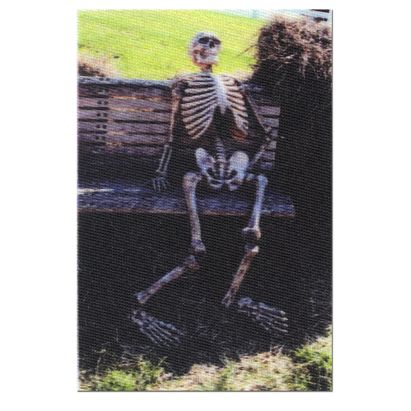 I'm Dead LOL Sitting Skeleton Motif Iron On FotoPatch 