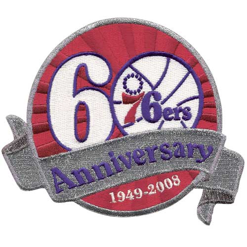 Philadelphia 76ers 60th Anniversary Logo Patch (2008-09) 