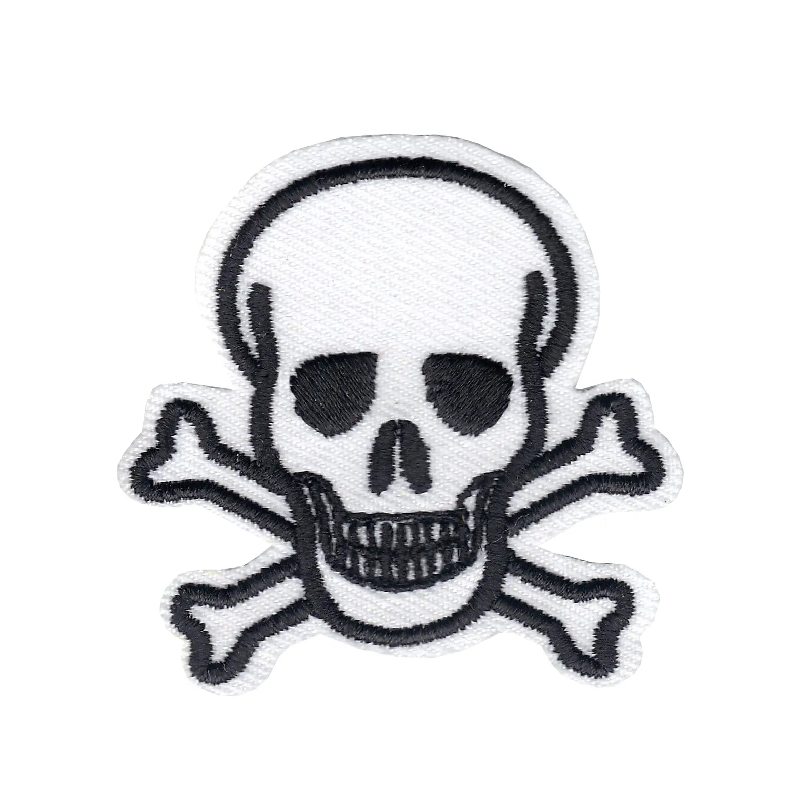 Skull and Crossbones Iron On Embroidered Patch 