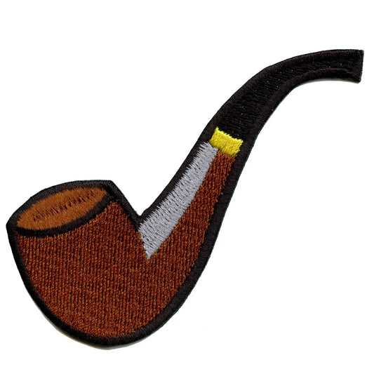 Tobacco Pipe Iron On Patch 
