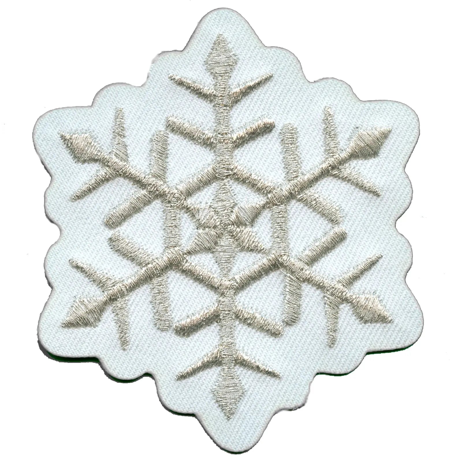 Snowflake Embroidered Iron On Patch – Patch Collection