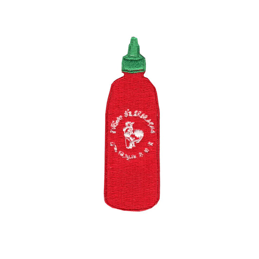 Hot Chili Sauce Bottle Iron On Applique Patch 