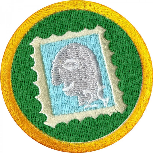 Stamp Collecting Merit Badge Embroidered Iron-on Patch 