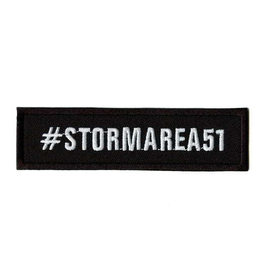 Hashtag Storm Area 51 Embroidered Iron On Patch 