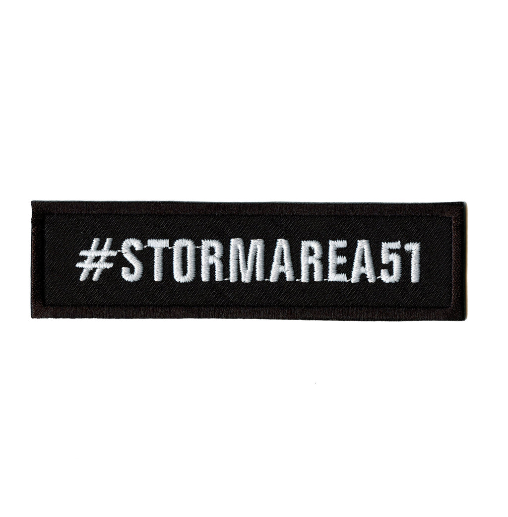 Hashtag Storm Area 51 Embroidered Iron On Patch