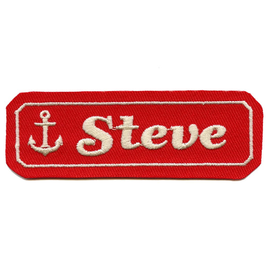 Scoops Ahoy Ice Cream Parlor "Steve" Name Tag Logo Iron On Costume Patch 