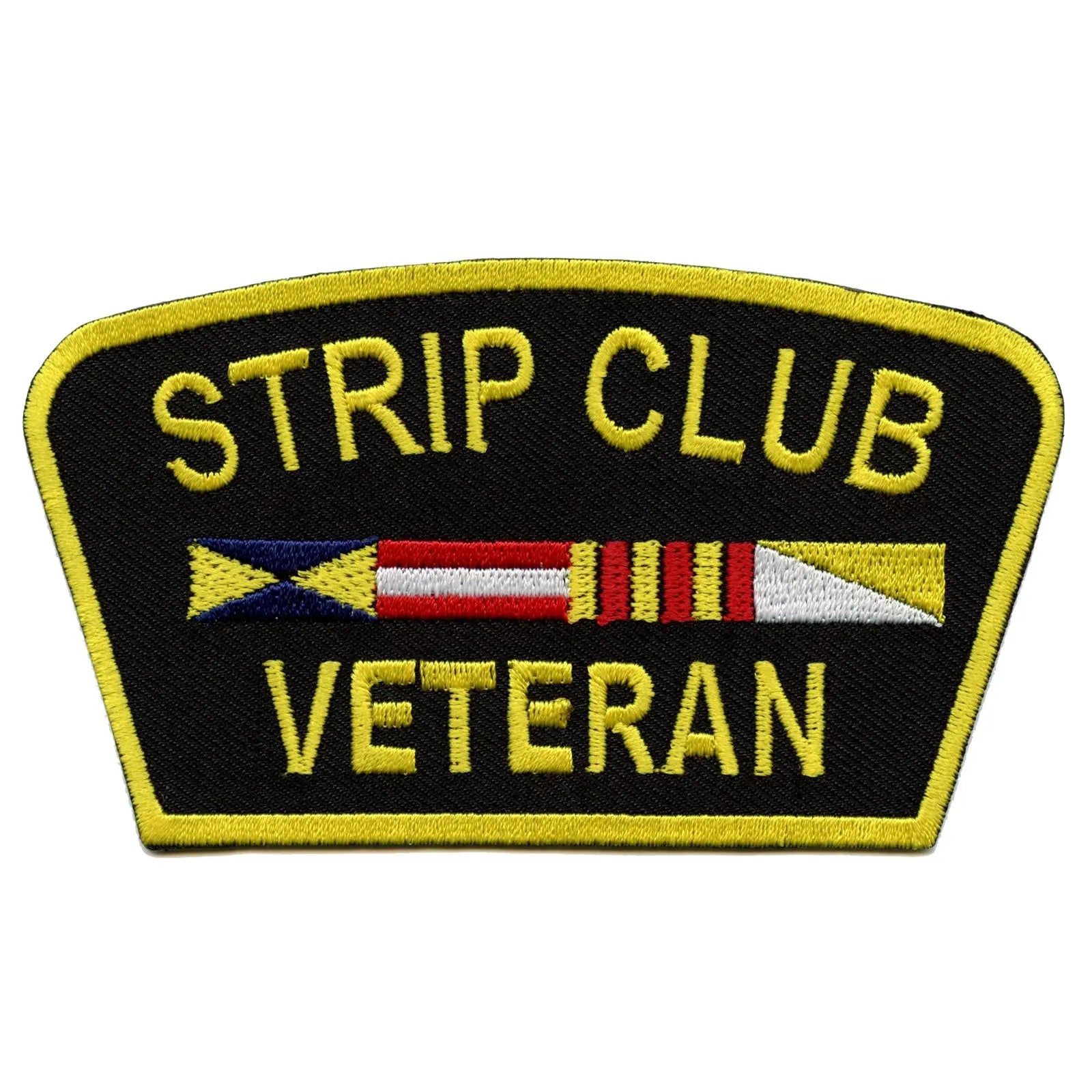 Strip Club Veteran Military Embroidered Iron On Patch 