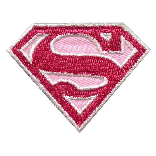 DC Comics Patch Supergirl Pink Logo Embroidered Iron on - Small 