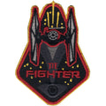 Star Wars Tie Fighter 'The Fighter' Iron On Patch (Yellow Border) 