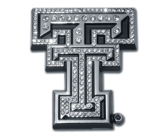 Texas Tech Red Raiders Crystal Solid Metal Emblem 