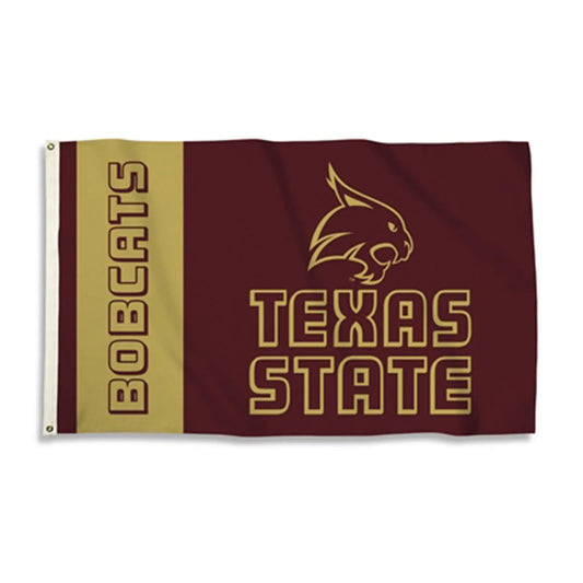 Texas State University Bobcats Script Team Logo 3' X 5' Flag 