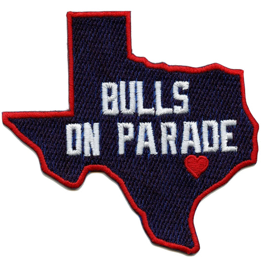 Houston Texas Football State Parody "Bulls On Parade" Embroidered Iron On Patch 