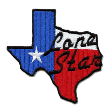 Texas Lone Star State Embroidered Iron On Applique Patch 