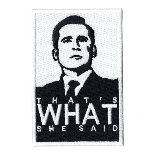 Presidential Motif "That's What She Said" Moto Quote Iron On Patch 