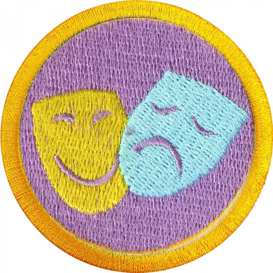 Theatre Acting Merit Badge Embroidered Iron-on Patch 