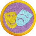 Theatre Acting Merit Badge Embroidered Iron-on Patch 