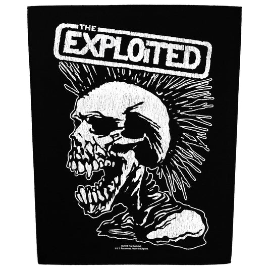 The Exploited Vintage Skull Back Patch Punk Mohawk XL DTG Printed Sew On