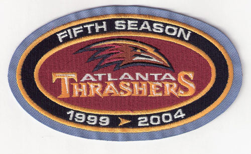 2003-04 Atlanta Thrashers 5th Season Team Anniversary Patch (Powder Blue Ver.) 