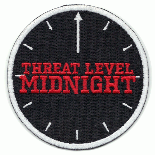 Threat Level Midnight Clock Embroidered Iron on Patch 