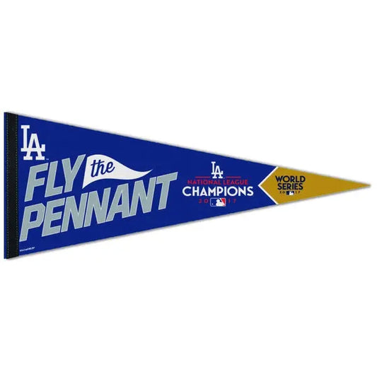 Los Angeles Dodgers 2017 National League Champions 12 x 30 On Field Locker Room Pennant 