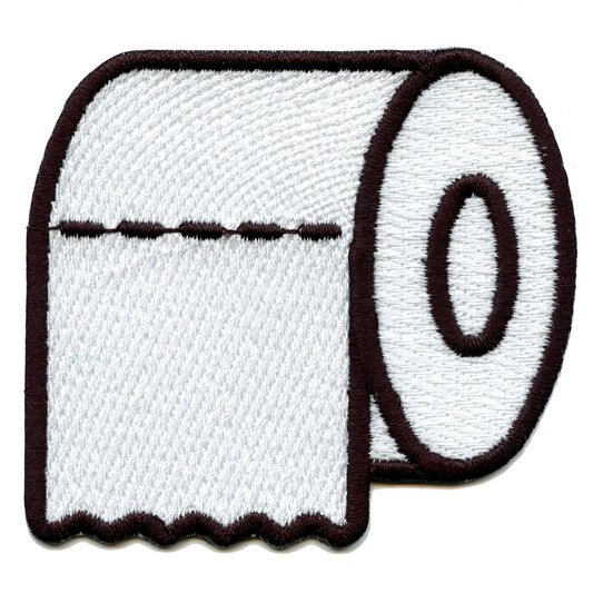 Toilet Paper Roll Embroidered Iron On Patch 