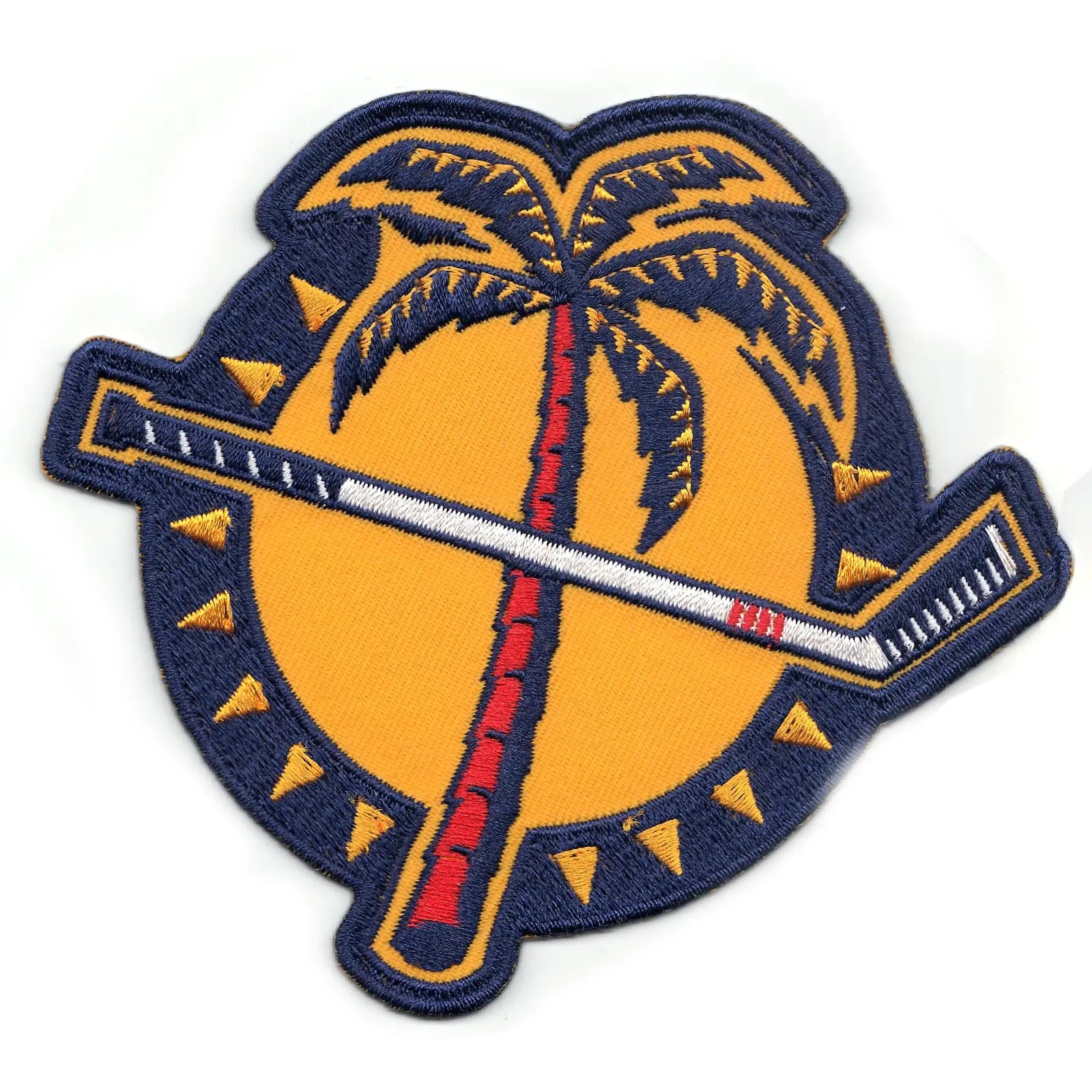 Florida Panthers Secondary Palm Tree Hockey Stick Logo 