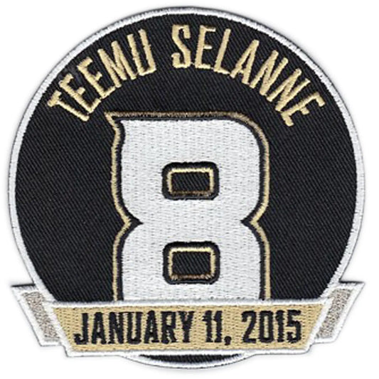 2014-15 Anaheim Ducks Retirement of Teemu Selanne #8 Jersey Patch 