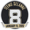 2014-15 Anaheim Ducks Retirement of Teemu Selanne #8 Jersey Patch 
