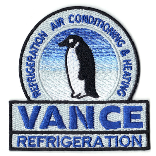 Vance Refrigeration With Penguin Logo Iron On Patch 