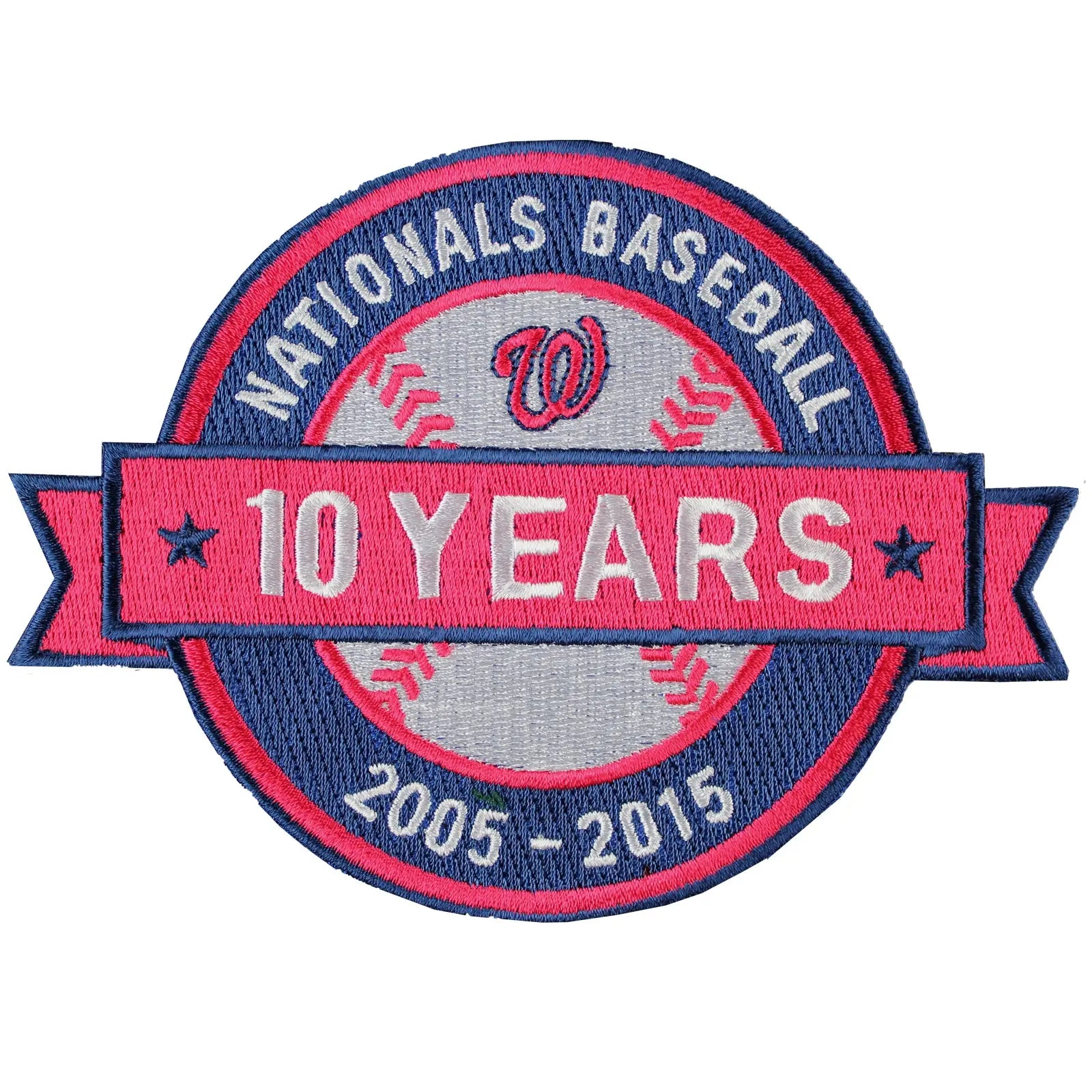 2015 Washington Nationals Baseball 10th Anniversary Years Jersey Sleeve Patch 