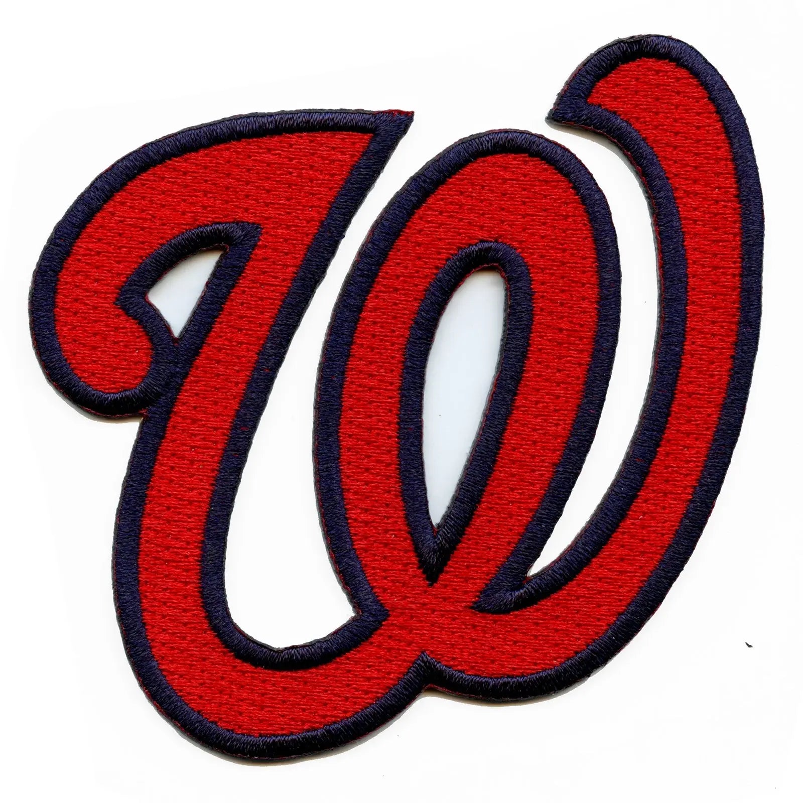 Washington Nationals 'W' Red Hat Logo Iron On Embroidered Patch 