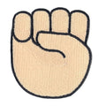 White Fist Emoji Embroidered Iron On Patch