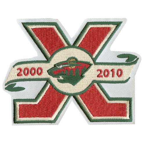 Minnesota Wild 10th Anniversary Season Jersey Patch (2010-11) 