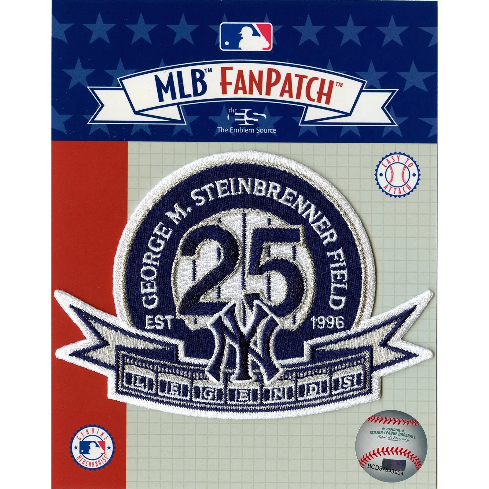 2020 George M. Steinbrenner Field 25th Year New York Yankees MLB Patch 